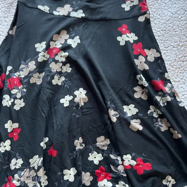 Floral Black Skirt Size XS - Image 2