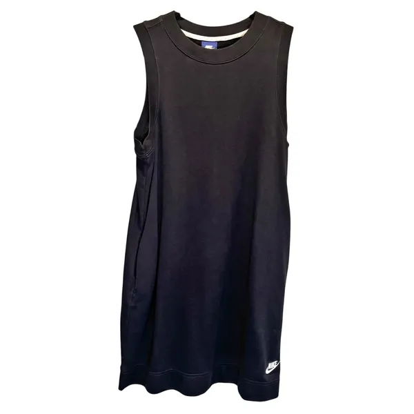 Nike Black Sleeveless Sweatshirt Mini Dress - size Large - Image 3