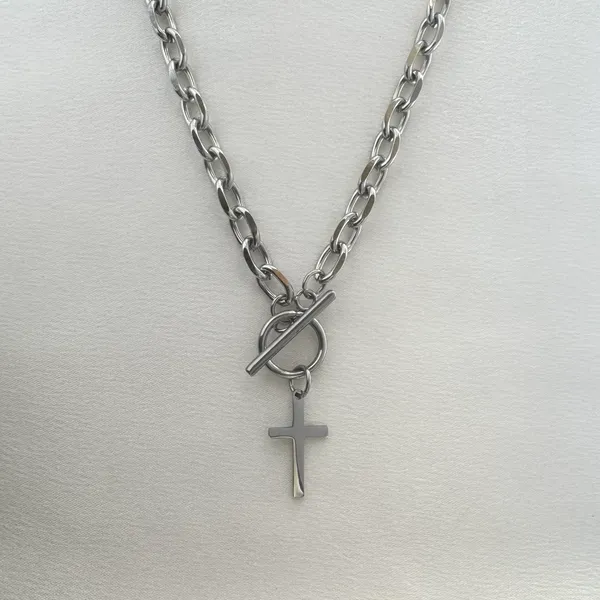 Cross Pendant Necklace for Men Women Streetwear Punk Hip Hop Unisex Style - Image 2