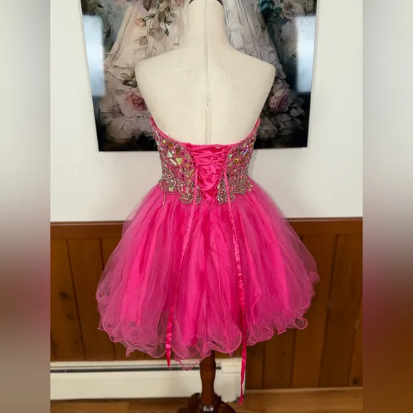 Adorable Aspeed Flamingo Pink Prom Dress - Image 7