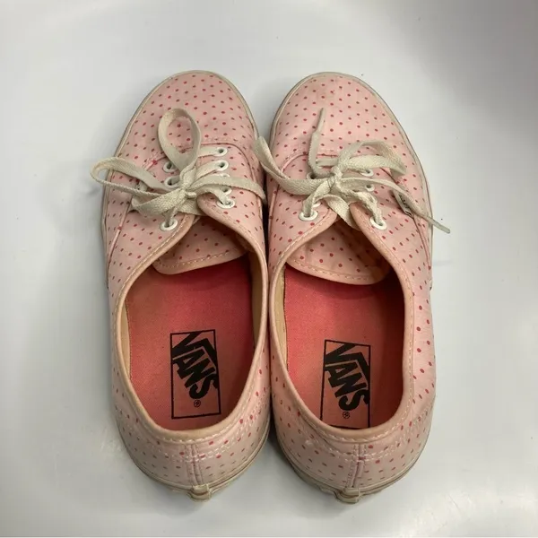 Vans pink polka‎ dot sneakers unisex sizing - Image 4