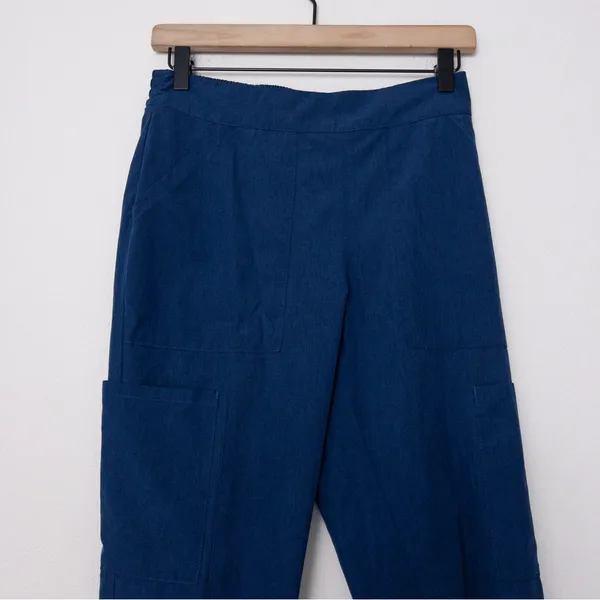 Jaanuu Stat Skinny Cargo Scrub Pant S Heathered Navy Tapered Pockets - Image 7