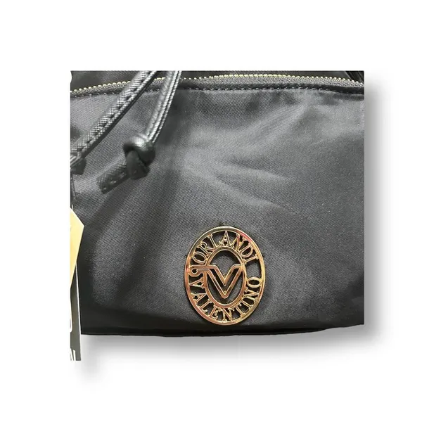 Valentino Orlandi‎ Black Vegan Nylon Backpack w/ Pouch Logo Gold Hardwarware NWT - Image 7