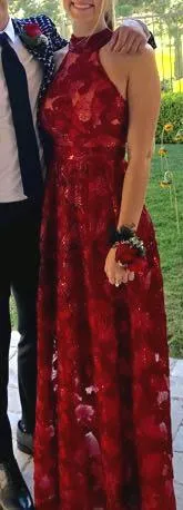 Windsor Red Floral Dress - Image 3