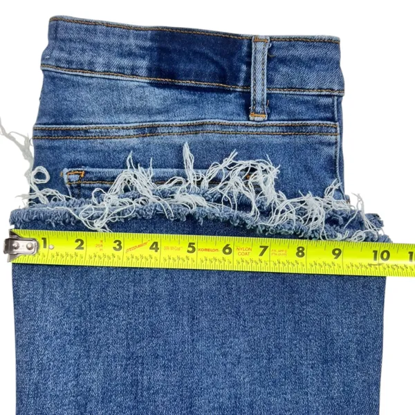 Risen High Rise Raw Hem Distressed Ankle Straight Jeans - Image 9