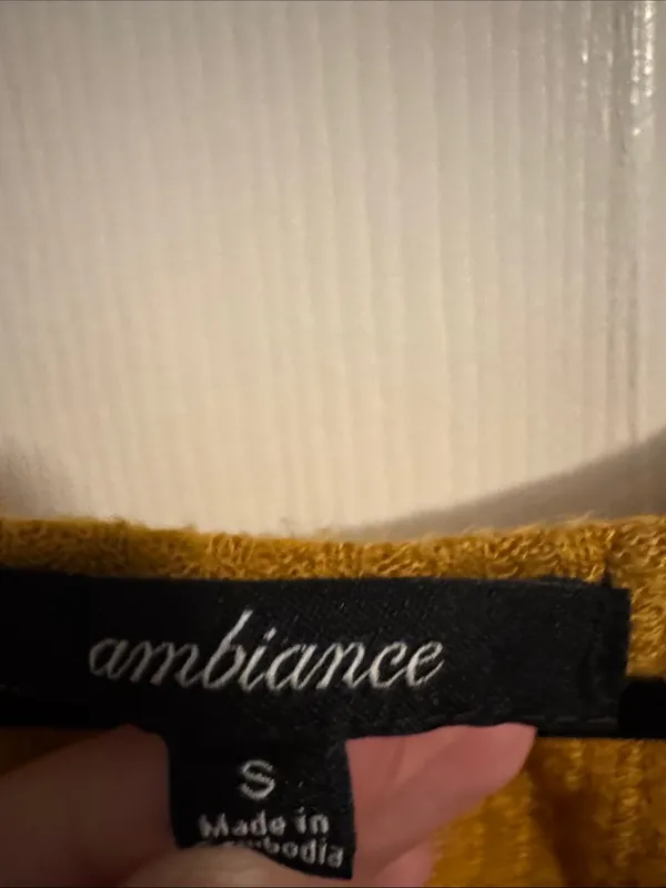 Ambiance Mustard Yellow Cropped Button-Up Top - Image 2