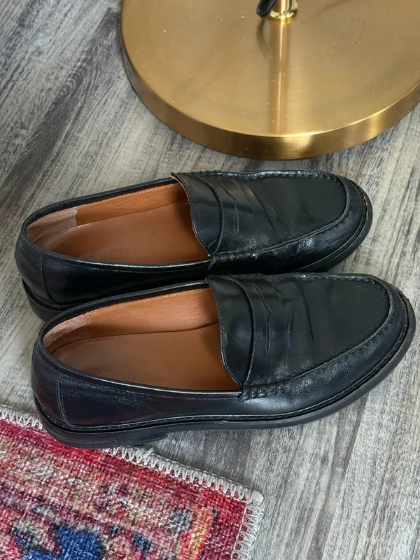 Steve Madden Black Loafers Leather - Image 3