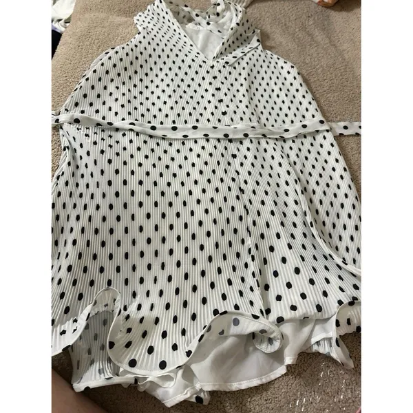 Endless rose white and back polka dot ruffle dress - Image 5