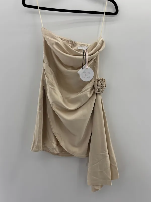 MORE TO COME Cecilia Mini Dress in Champagne - Image 3