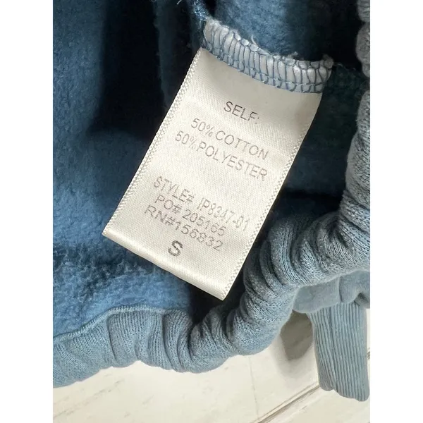 BIBI Blue Quarter Zip Hoodie Small Pullover Sweatshirt Kangaroo Pocket Cozy - Image 6