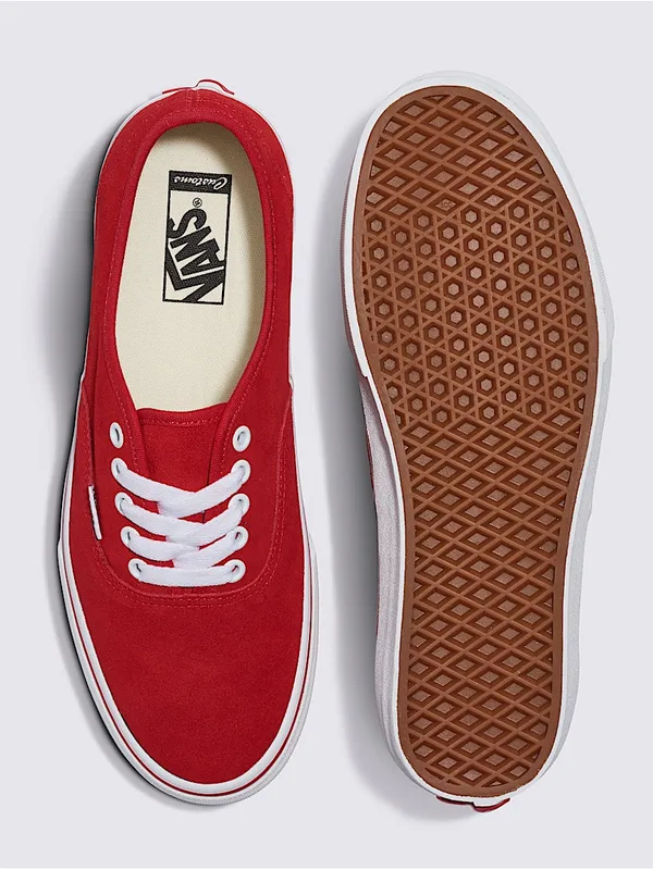 Vans nwt size 6 Customs Authentic Suede Shoe Red white - Image 2