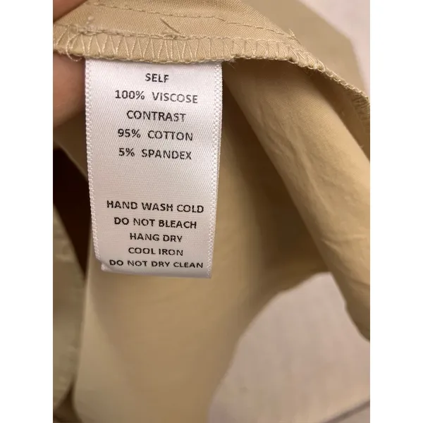 All Row Midi Dress Womens Medium Tan New Ribbed Knit Mixed Media Sleeveless‎ - Image 5