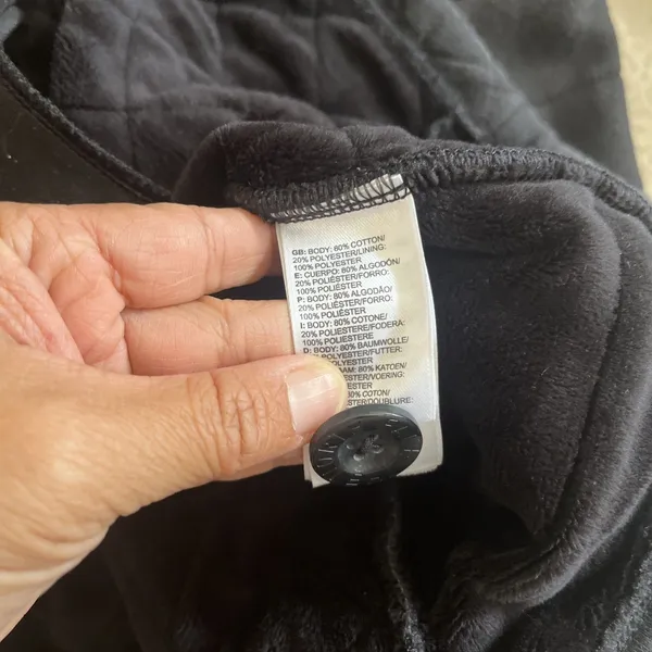 The North Face Caroluna Jacket Womens S Black Full Zip Fleece Lined Quilted Coat - Image 8