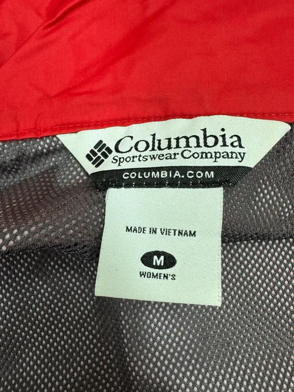 Columbia Women’s Red Lightweight Windbreaker Jacket Size Medium - Image 6