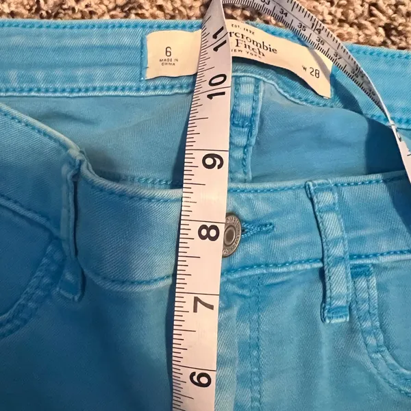 Abercrombie & Fitch Blue Denim Jeans‎ Comfort Stretch Size 6 - Image 4
