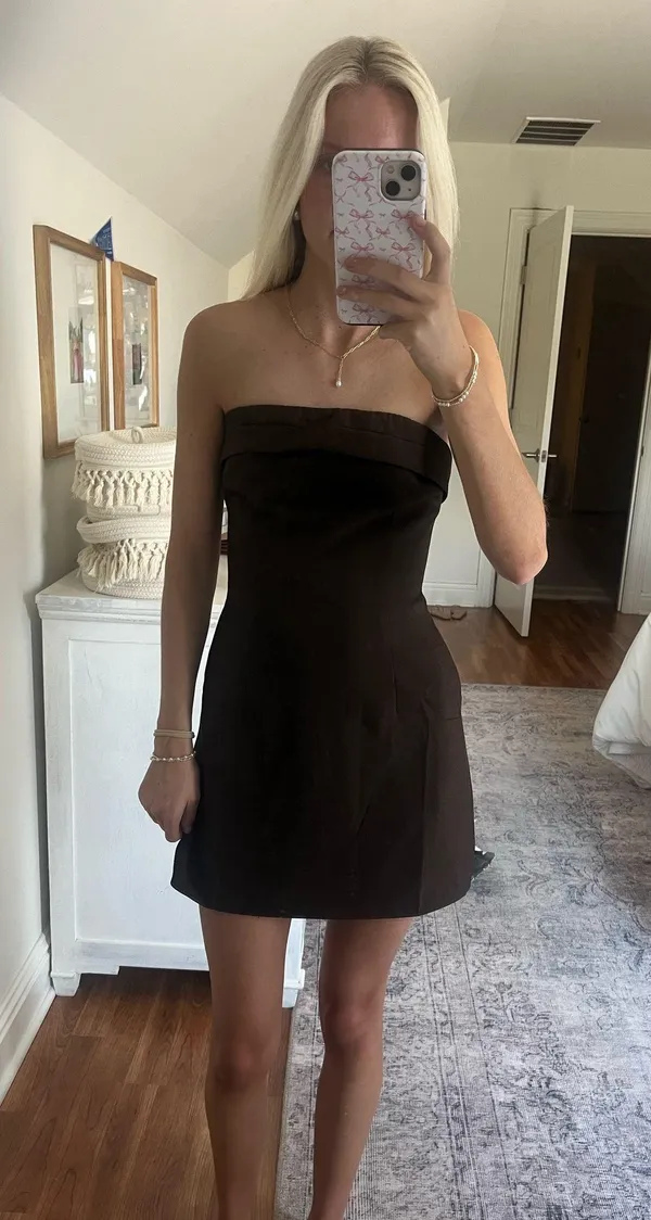 brown mini dress - Image 6
