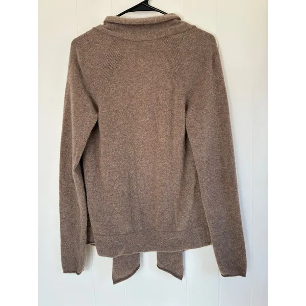 Apt 9 Womens 100% Cashmere Open Front Cardigan Brow Shawl Collar Sweater‎ - Image 2