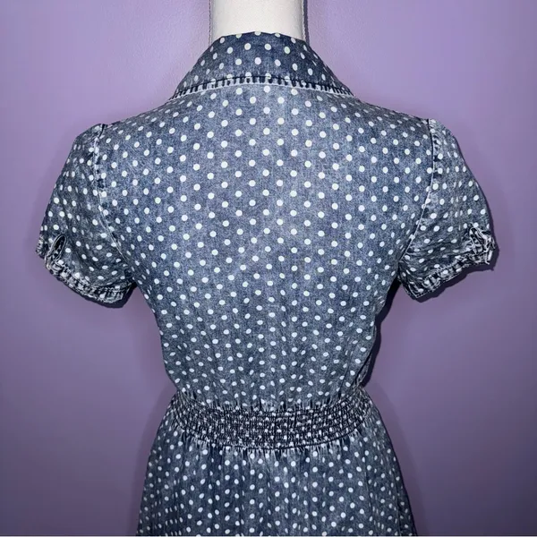Mossimo Supply Co. Denim Polka Dot Dress - Image 10