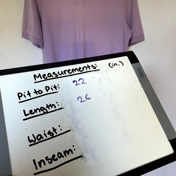 Lands' End lavender purple women's‎ size large polo collared shirt cotton casual - Image 5