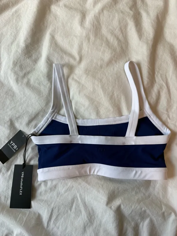 Abercrombie Athletics YPB Blue and White Sports Bra - Image 4