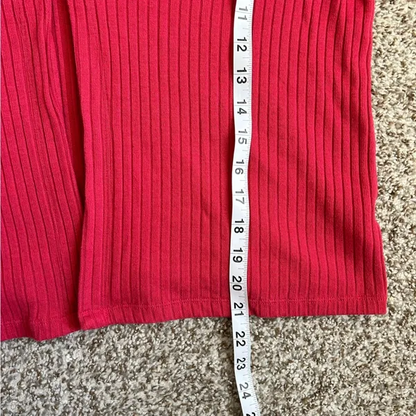 Old Navy Pink Ribbed Cardigan Single Button XL Valentine’s Day Casual - Image 5