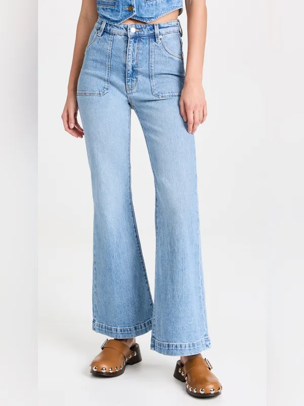 Rolla’s East Coast Flare Jeans Mid Wash Blue Size 25 - Image 2