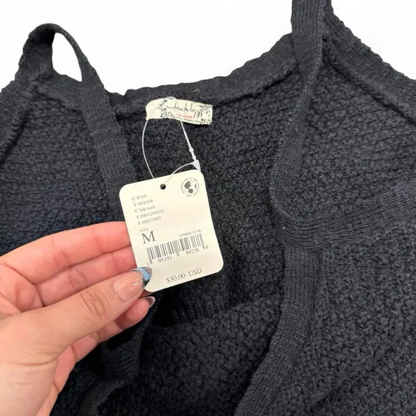 NWT free people black knitted top - Image 2