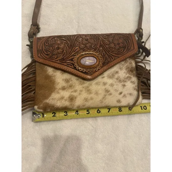 AD American Darling ADBGA341 Envelope Hand Tooled Genuine Leather Women Bag - Image 8