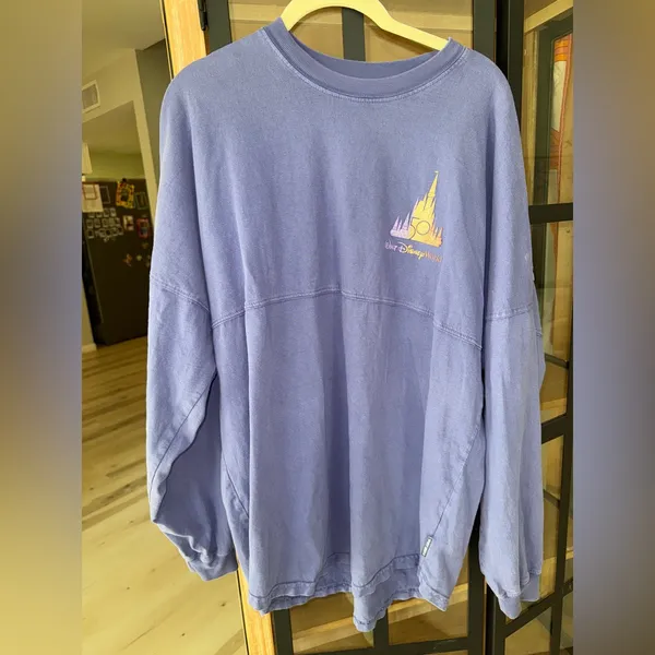 Walt Disney World 50th Anniversary Spirit Jersey tee pullover LongSleeve glitter - Image 3