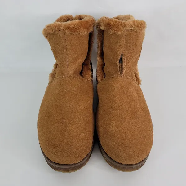 Skechers Ankle Boots Womens 9 Tan Suede‎ Faux Fur Lined 48677 - Image 4