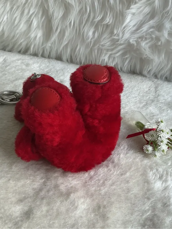 Rare Coach Red Shearline Bear Keychain with Silver Metal Hardware - Image 9
