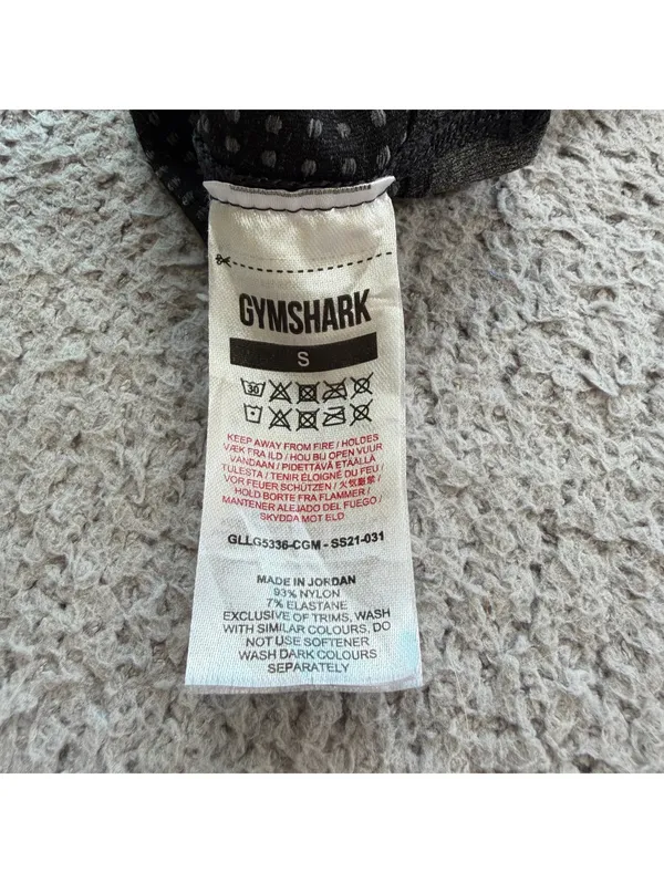 Gymshark Mesh Panel High-Waist Leggings Gray Nylon Elastane S Athletic Gym - Image 5