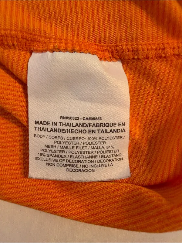 Nike Elastika 2.0 Orange Racerback Tank Gray Straps Medium Dri Fit lightweight - Image 7