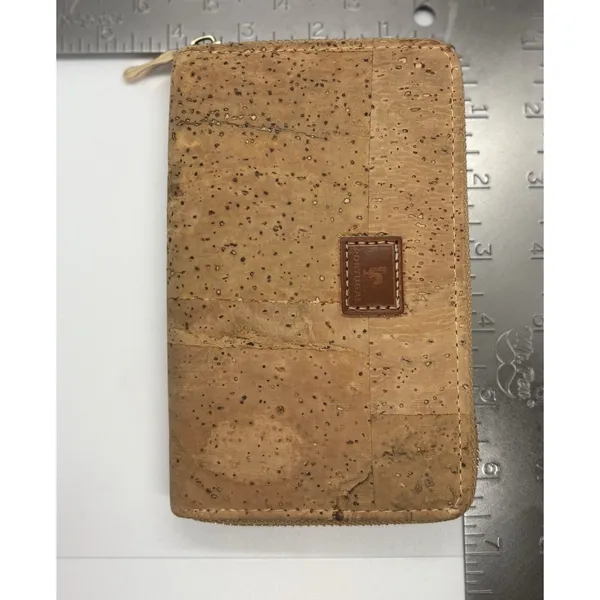 Portugal Cork Wallet Zip-Around Eco-Friendly Sustainable Vegan‎ Natural Boho - Image 5