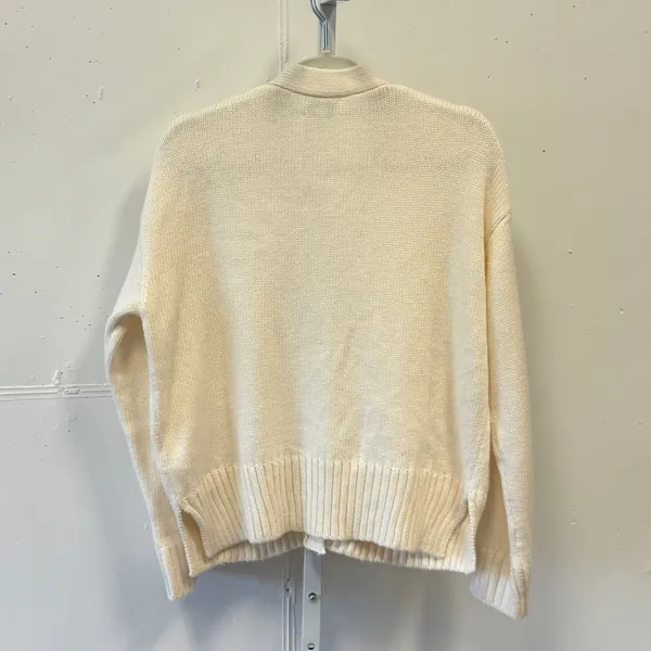 NWT The Drop Brigitte Whisper White Chunky Button Front Cardigan Sweater XS - Image 2