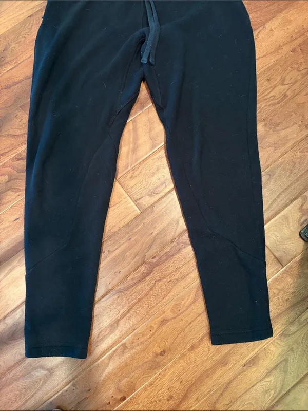 Alo Black Jogger Pocket Zip Sweatpants Size Small - Image 2
