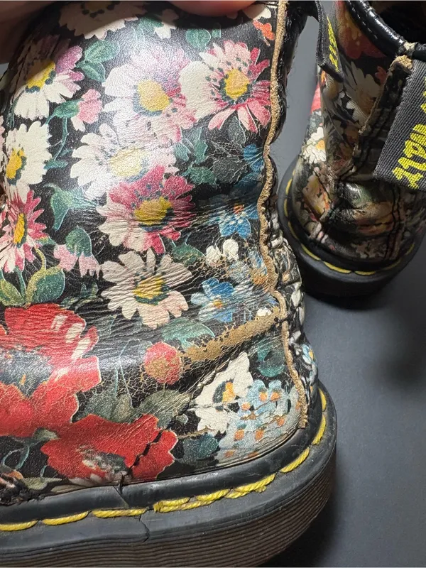 DR. MARTENS 1460 Vintage 90s Floral Boots - Image 6