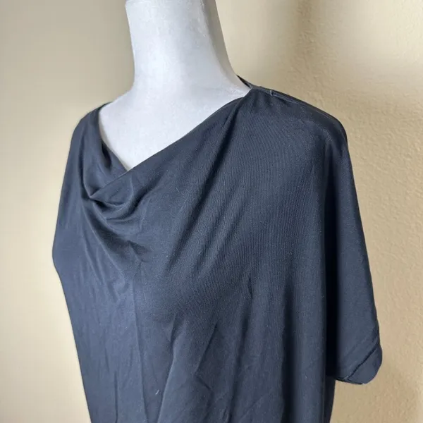 ATHLETA Drape Neck Short Sleeve Knit Top T Shirt Blouse Size Medium - Image 4