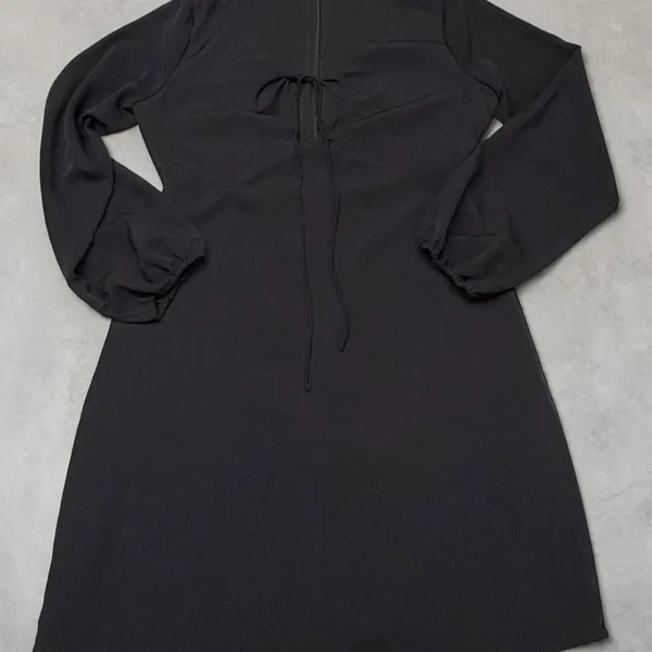 Abercrombie & Fitch Black‎ Tie-Front Long Sleeve Mini Dress Size XS - Image 5