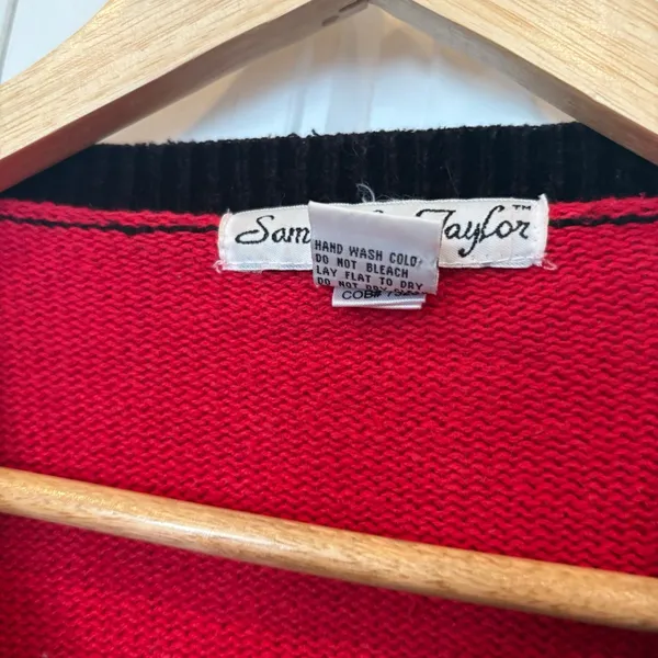 Samantha Taylor Red Christmas Stocking Cardigan‎ Size Large - Image 10