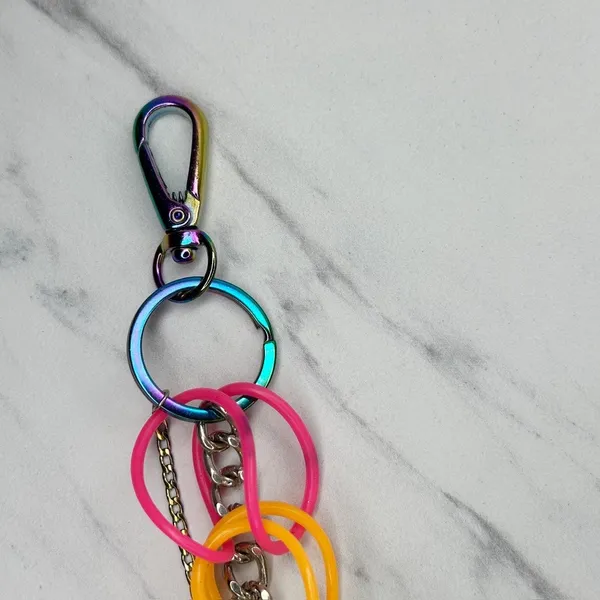 Rainbow Multi Strand Chain Pants Chain Wallet Chain 19" Chunky ✨ - Image 2
