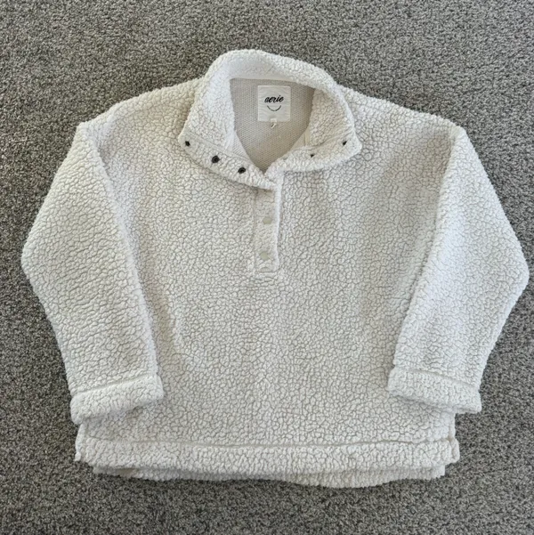Aerie Cloud Sherpa Oversized Pullover Size XS - Image 2