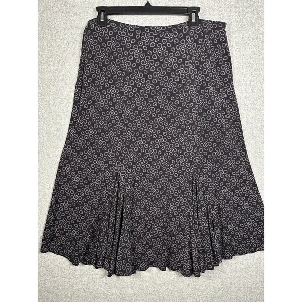 Vintage George Skirt Aline Womens Large Stretch Black Knee Length‎ Pul On - Image 2