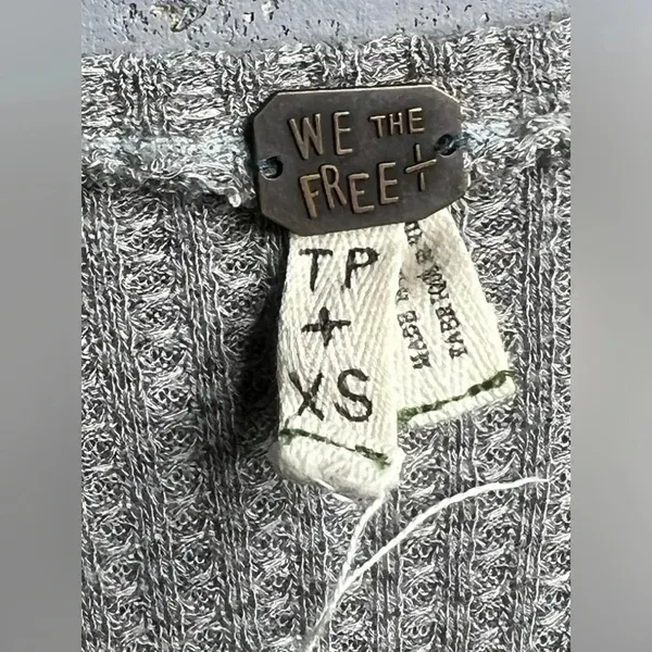 Free People Laguna Gray Thermal Long Sleeve Top; Size Xs - Image 6