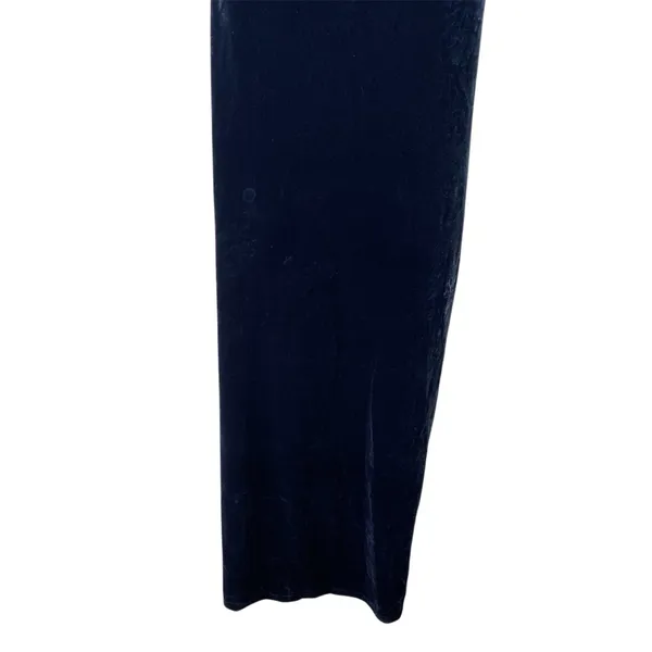 Lulu’s Elegant Era Dark Slate Blue Velvet One Shoulder Maxi Dress NWT - Image 7