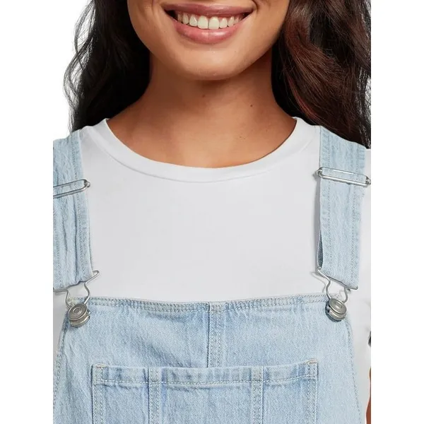 No Boundaries Relaxed Boyfriend Shortalls, 3.5" Inseam, Women's M(7-9) - Image 3