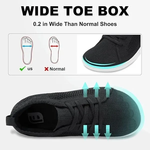 NEW JOINFREE Women's Minimalist Walking Shoes Wide Toe Barefoot Shoes Zero - Image 4