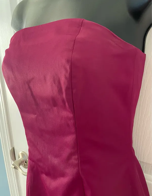 Express Magenta Strapless Cocktail Mini Dress Size 1/2 - Image 4