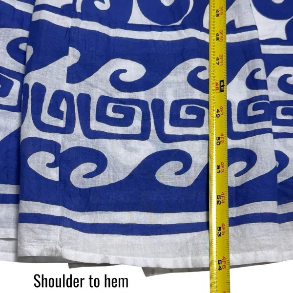 NEW Beach‎ Riot Rianne Printed Maxi Dress Blue White Tropical Resort Travel XS - Image 13