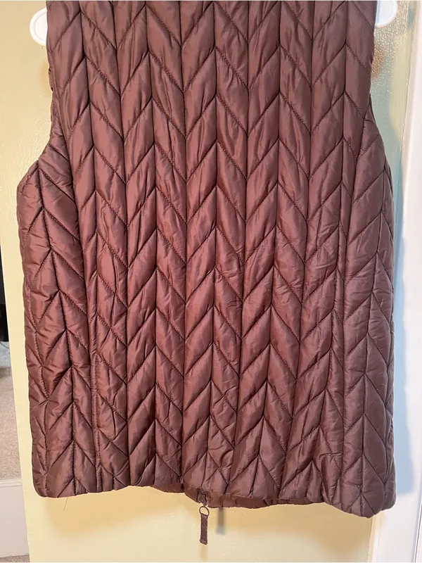 Coldwater Creek Women's Size Medium 10-12 Sleeveless Puffer Vest Chocolate Brown - Image 7